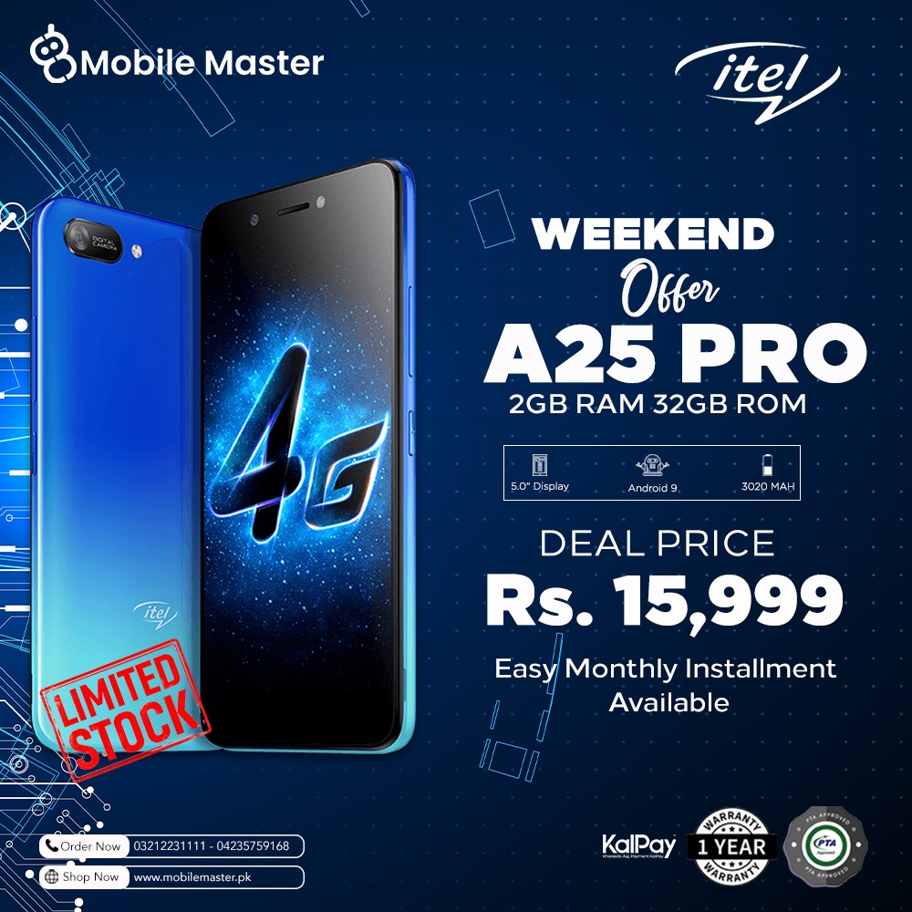 itel A25 Pro available on easy monthly installments